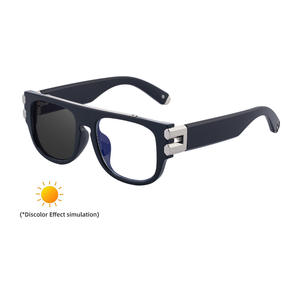 Lunettes de soleil photochromiques à monture carrée Sunshine pour femmes, protection UV400, monture en plastique et métal, pare-soleil de classe 2 - Product Image 2