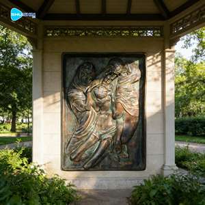 Pannello Decorativo con Scultura Umana Classica in Bronzo, Grande Figura Religiosa Personalizzata per Arte Murale - Product Image 3