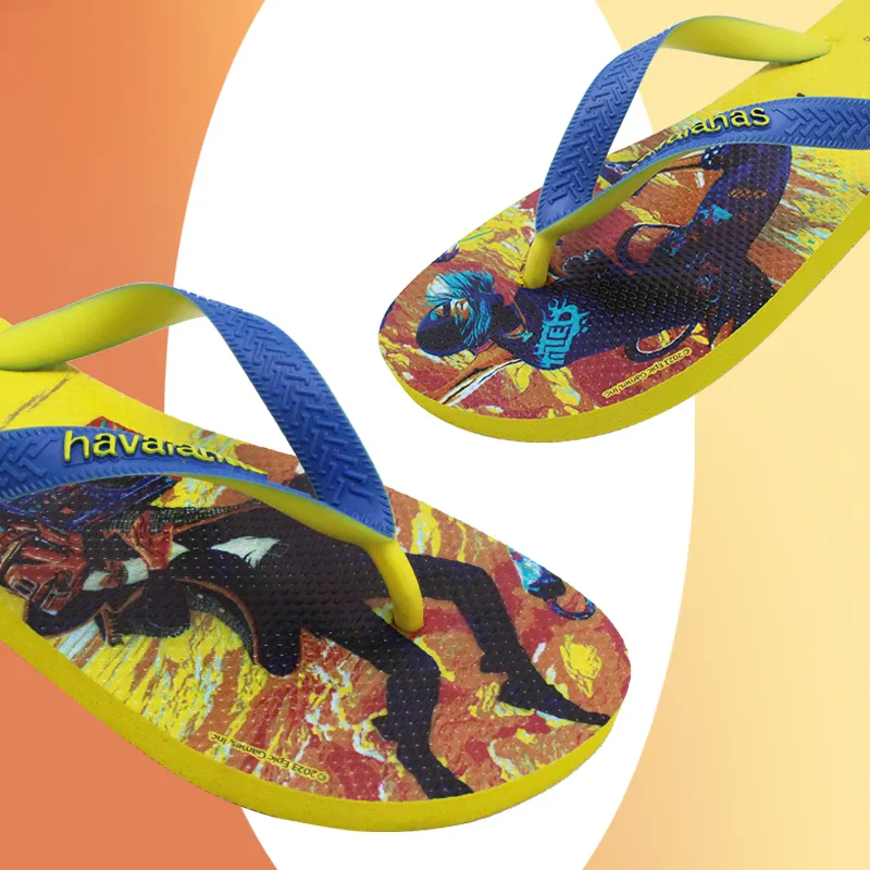 Unisex High quality rubber foaming outsole flip flops summer beach style printing flip flops