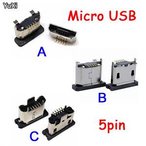 Connettore Micro USB a 5 Pin, 180 Gradi Verticale, Porta di Ricarica per Dispositivi Mobili, Presa Jack Dock - Product Image 1