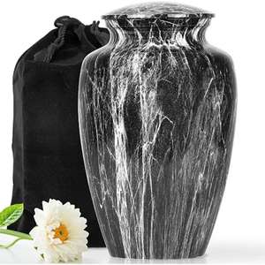 Urne décorative en métal durable de haute qualité de longue durée pour les cendres adaptée aux cérémonies commémoratives et d'hommage d'Inde - Product Image 1