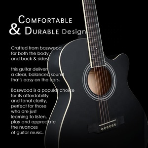 Đàn <span class=keywords><strong>guitar</strong></span> acoustic OEM, đàn <span class=keywords><strong>guitar</strong></span> hòa nhạc, giá xuất xưởng thấp, dây đàn <span class=keywords><strong>guitar</strong></span> acoustic, 40 inch, màu đen - Product Image 3