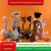 Jouet Cactus Twisty Super Doux et Parlant, Ours Dansant pour Anniversaire, Cadeau de Fête des Enfants, Bébé Peut Chanter et Danser avec Remplissage en Coton PP