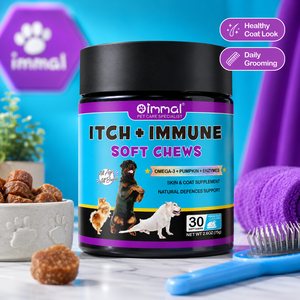 Oimmal, <span class=keywords><strong>los</strong></span> Más Vendidos, Golosinas Masticables Suaves para <span class=keywords><strong>Perros</strong></span>, Distribuidor Mayorista, Suplemento para la Salud de la Piel con Omega-3, Enzimas de Calabaza, Refuerzo Inmunológico - Product Image 1