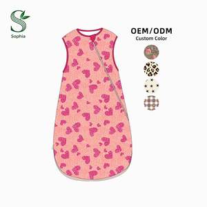 Nuevo Saco de Dormir para Bebés con Cierre, Ropa de Dormir de Bambú para Bebés, Saco de Dormir con Cuello Redondo y Estampado de Bambú para Bebés - Product Image 2