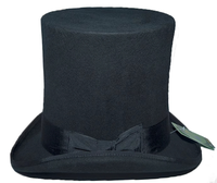 A111901 Chapeau haut de forme en laine 100% Véritable chapeau présidentiel Chapeau magique Hauteur 22CM