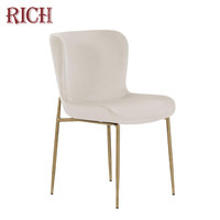 Chaises de bistrot en métal doré en acier inoxydable pour café, chaises de salle à manger en métal pour restaurant français