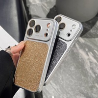 Coque de protection premium pour iPhone 18 Pro Max, nouvelle coque en verre effet glace avec cadre électroplaqué, compatible avec iPhone 17, 16, 15, 14, 13