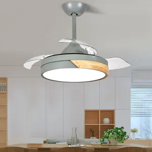 Lampe à économie d'énergie à intensité variable, décoration intérieure de la salle à manger, chambre à coucher, ventilateur de plafond avec lumière et télécommande