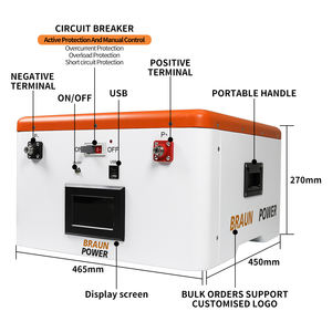 <span class=keywords><strong>Braun</strong></span> Power 24V 25.6V300Ah Lifepo4 support de batterie bricolage boîtier 200A BMS 15kwh solaire RV UPS stockage d'énergie de secours empilable EU Stock - Product Image 2