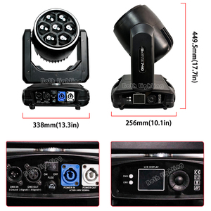 Cả hai ánh sáng sân khấu <span class=keywords><strong>Sharpy</strong></span> dẫn di chuyển đầu đèn Zoom rửa chùm 7x40W mắt ong RGBW hiệu ứng cầu vồng buổi hòa nhạc đám cưới <span class=keywords><strong>DJ</strong></span> Câu lạc bộ thanh - Product Image 3