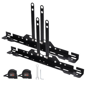 Kit de fixation pour garnitures intérieures de voiture style course en métal noir avec rubans de mesure - Product Image 1