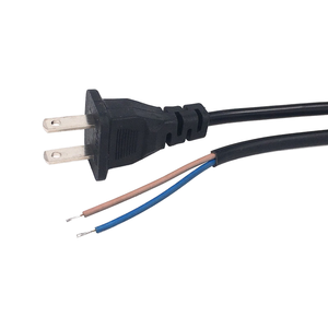 Nema 2 Pin cáp điện NISPT-2 phẳng 18AWG NEMA 1-15p cắm để kết thúc miễn phí USA <span class=keywords><strong>d</strong></span>ây nguồn - Product Image 1