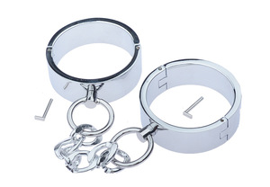 SM Métal <span class=keywords><strong>Bondage</strong></span> nouveauté menottes Retenue Menottes En Acier Inoxydable - Product Image 5