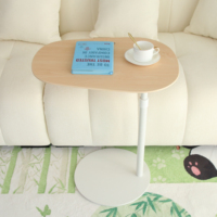 Table basse ADA en MDF avec vérin à gaz, hauteur réglable, compatible ordinateur portable, durable, cadre métallique moderne pour salon, chambre, appartement