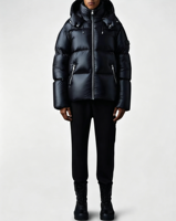 Veste d'hiver surdimensionnée personnalisée en duvet de canard, imprimé camouflage, ultra légère, décontractée, avec logo noir imprimé, en nylon pour homme