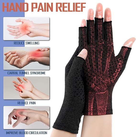 High Quality Compression Arthritis Gloves Blue