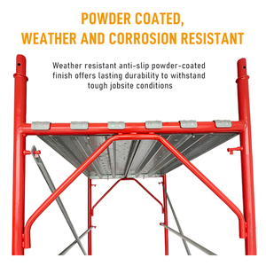 Ponteggio a Telaio H in Acciaio di Alta Qualità Professionale del Produttore LINYIQUEEN Verniciato a Polvere Rosso - Product Image 2