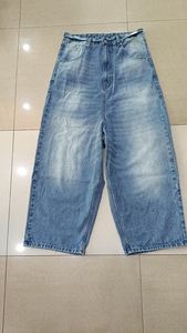 Personnalisé 2025 Nouveau Designer Jeans Taille Moyenne Denim Bleu Délavé Multi Poches Baggy Cargo Jeans pour Hommes Jambes Larges Cargo Bleu Jeans - Product Image 6