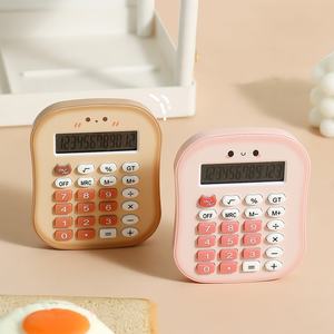 Calculatrice en plastique coloré MINI TAILLE en forme de pain grillé mignon à 12 chiffres - Product Image 1