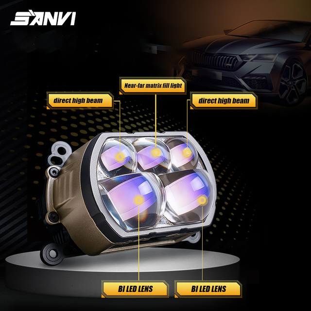 95W 3 Inch Laser Biled Projector Lens Dual Lens Car Replace Upgrade Direct Lasers Led Projector Lens 3 Inch