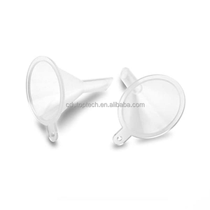 Em estoque Funil De Plástico Pequeno, plástico transparente Mini Funis para Ciência Lab Garrafa De Enchimento Líquido, óleos essenciais, Perfume - Product Image 3