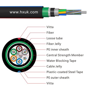 <span class=keywords><strong>Cable</strong></span> de <span class=keywords><strong>Fibra</strong></span> Óptica OM4 SMF G652/G655 de Venta Caliente, Tubo Suelto Trenzado GYTA53 de 12-288 Hilos, Armadura de Acero Corrugado y Aluminio, 30 Años de Garantía - Product Image 2