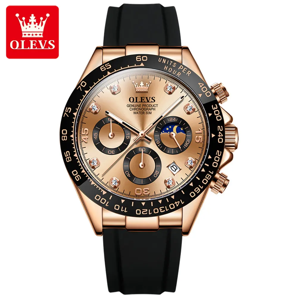 2875 Olevs Oem Chronograph Luminous Creative Men Quartz Wristwatch Sports Watches Mens Watches Top Brand