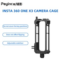 Cadre en alliage d'aluminium à dégagement rapide portable, cage de protection noire, base de sabot froid extensible pour caméra sportive Insta360 OneX3