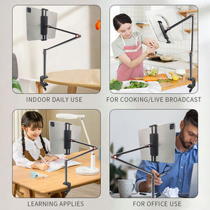 높이 조절 가능한 태블릿 홀더 아이패드 클립 모바일 스탠드 대량 비즈니스 용품 사무실 및 상업용 360도 회전 - Product Image 2