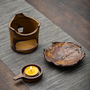 Retro Creative Tree Bark Spring Ceramic Sandalwood Anti-Odour Essential <b>Oil</b> Diffuser Spa <b>Lamp</b> Hand-made Heating Device - Product Image 4
