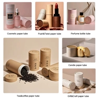 Tube en carton rond de qualité alimentaire pour emballages écologiques personnalisés, cadeaux, parfums, bougies, en-cas