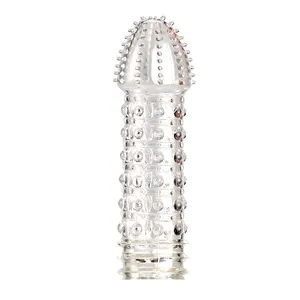 Hot sale Penis Sleeve Condom For Men Delay Crystal Penis Sleeve for Male