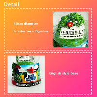 Promotion d'usine 3 D résine verre boule à neige Souvenir personnalisé artisanat Statue voiture décor à la maison cadeaux pour enfants