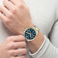 Montre de plongée sportive de luxe pour homme, mouvement à quartz, acier inoxydable, cadran en cristal, affichage analogique, 50 m, 22 mm
