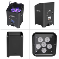 6x18W RGBWAUV batterie sans fil Uplight 108W lumière de scène pour DJ mariages DMX512 Mode de contrôle