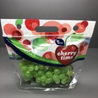 Accepter les sacs d'emballage en plastique personnalisés pour la conservation des fruits cerise Sac d'emballage zip-lock en plastique cerise fraîche avec trous d'aération
