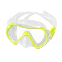 Masque de plongée sous-marine en verre trempé anti-buée avec sangle en silicone pour enfants, idéal pour la plage, l'océan et la piscine extérieure