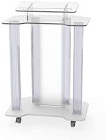 Moderne Acrylique Podium Chaire Pupitre Eglise École Conférence Plexiglas Événements Hôtel Partie Rallye Avec Roue TP-006