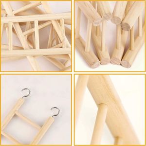 Jouets pour oiseaux, échelle en bois, perchoirs d'escalade pour perroquets - bois massif naturel - Product Image 4