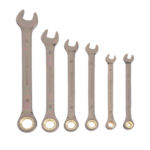 Jeu de clés à cliquet à double extrémité professionnel pour réparation automobile, 12 pièces, 8-19 mm, métrique, nickelé, qualité industrielle, OEM, 200 N-m max. - Product Image 1
