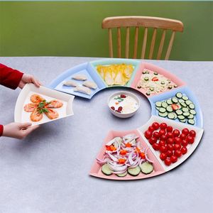 Ensemble d'assiettes en paille de blé écologiques avec impression sérigraphique personnalisée - Prêt pour les événements et promotions, faible MOQ - Product Image 3