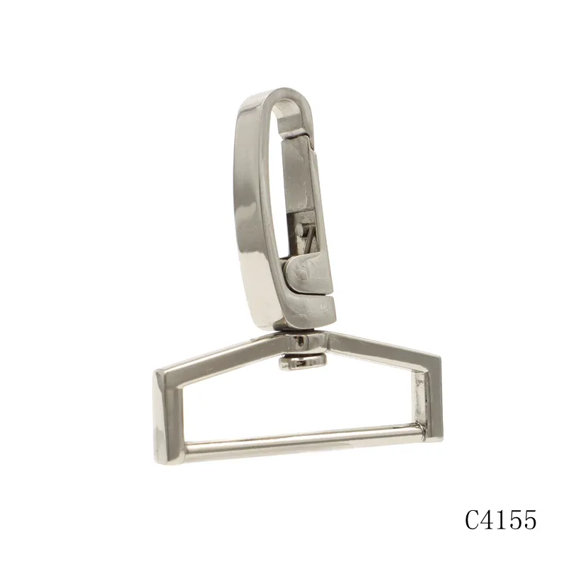 Men bag style hardware 38mm flat square rotating snap hook clasp