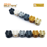 Pièces de bricolage blocs de construction brique en plastique, 2X2 rond 2*2 avec trous d'épingle (NO.17485)