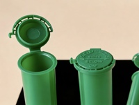 Tubes en plastique noir de 90 mm, 98 mm, 116 mm avec bouchon à pression et anneau de sécurité, hermétiques et étanches, design en tube roulé