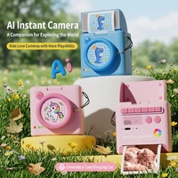 Cámara Digital HD 1080P para Niños de 6 a 12 Años, Cámara Digital Instantánea Retro K91 de 48MP con Impresión IA y Wifi