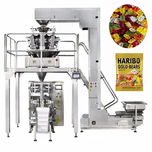 Gummy Candy Weighing Machine 10/14 Head Multihead Weigher Hard Sugar Counting And Packaging Machine