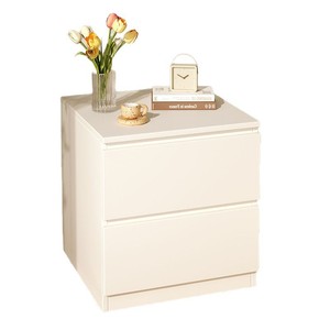 <b>Bedside</b> Table with Cream-Style Edges Modern Design Durable Wood Top for Bedroom Home Use Hospital Use - Product Image 1
