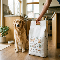 YOUYI Sachet Doypack Personnalisé Imprimé Réutilisable avec Fermeture Zip pour Emballage Alimentaire pour Animaux de Compagnie, 4 Couches Hautes, Capacité 20 lb