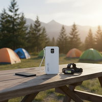 Batterie externe 45W à charge ultra-rapide 20000 mAh avec lampe torche portable 30000 mAh intégrée, ports Type-C et câbles, écran LED pour iPhone 17
